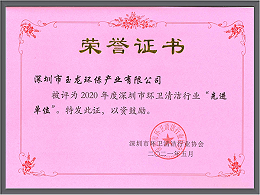 沐鸣娱乐环保-深圳清协2020年度先进单位