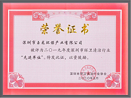 沐鸣娱乐环保-深圳清协2019年度先进单位