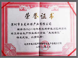 沐鸣娱乐环保-四川达州市碑庙镇安全生产先进单位