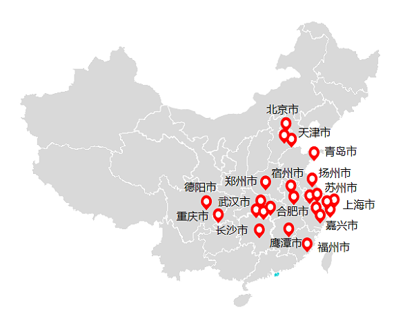 全国垃圾分类项目招标分布图-沐鸣娱乐环保