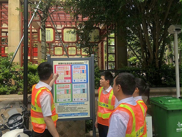 党员先锋现场学习垃圾分类-沐鸣娱乐环保