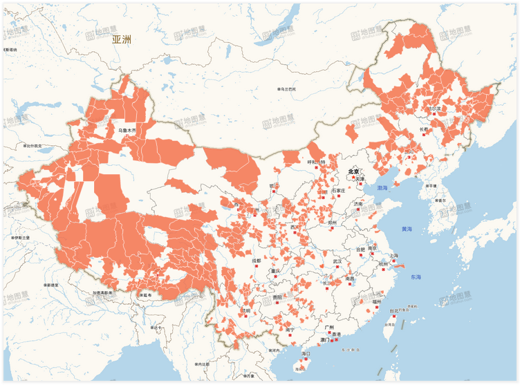尚未进行环卫市场化改革区县分布图-沐鸣娱乐环保
