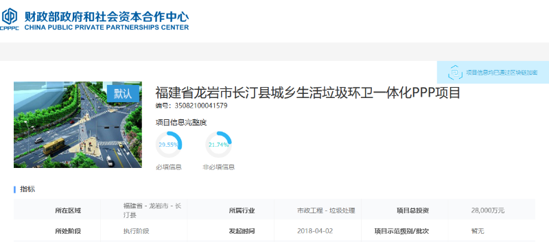 福建长汀环卫PPP项目发布-沐鸣娱乐环保