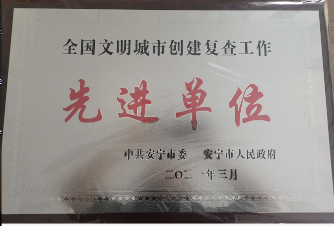 安全市全国文明城市创建复查工作先进单位-沐鸣娱乐环保
